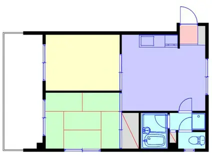 パークサイド和光(2DK/3階)の間取り写真