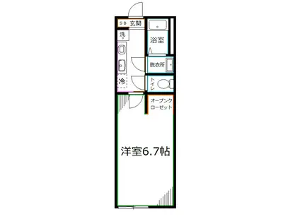 カインドネス小平(1K/2階)の間取り写真