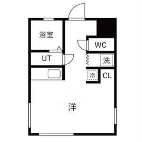 HALさくら(ワンルーム/5階)の間取り写真