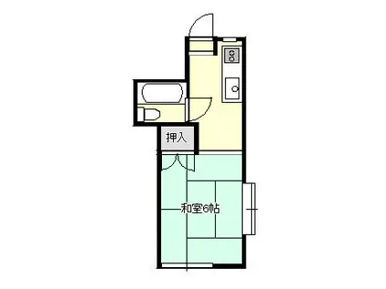 メゾンドールフジ(1K/2階)の間取り写真
