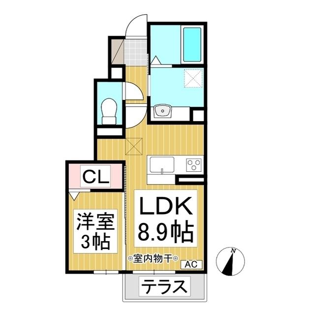 蔵谷ハイツ(1LDK/1階)の間取り写真