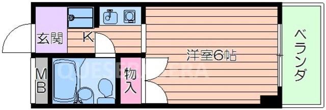 ハイムコーワ(1K/2階)の間取り写真