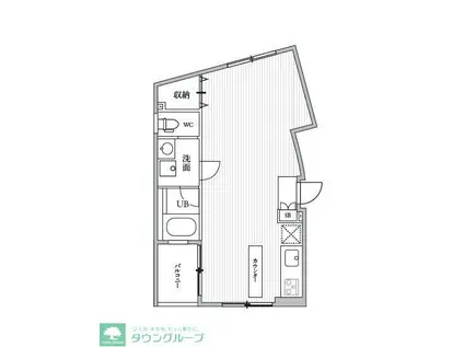 T S CUORE BLISS 自由が丘(ワンルーム/2階)の間取り写真