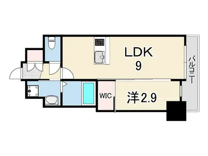 スワンズシティ神戸湊川2(1LDK/13階)の間取り写真