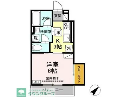 メゾン・ド・マイ(1K/1階)の間取り写真