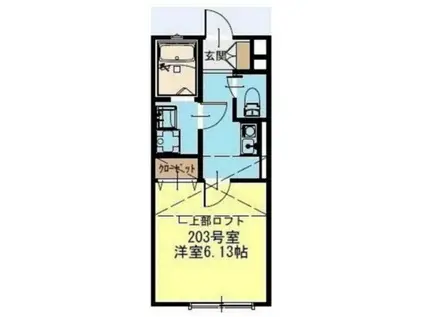 MEMORIE府中(1K/2階)の間取り写真