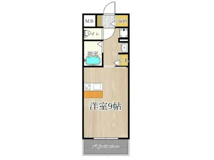 メゾン・デ・ノムラ島之内(1K/1階)の間取り写真