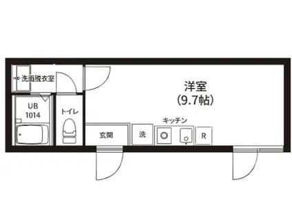 レピュア新板橋駅前レジデンス(ワンルーム/3階)の間取り写真