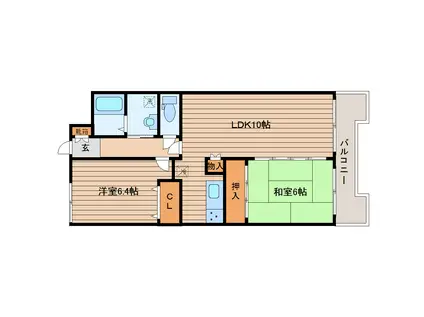 プルミエール泉(2LDK/2階)の間取り写真