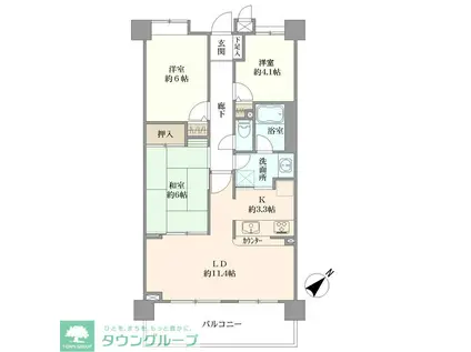 デリート稲城ステーションプラザ(3LDK/2階)の間取り写真