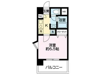 クレアコート(1K/4階)の間取り写真