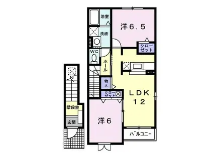 フォレストパーク参番館(2LDK/2階)の間取り写真