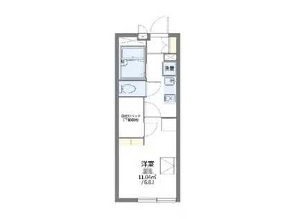 レオパレスたい(1K/2階)の間取り写真