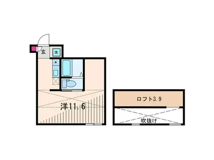 CHEZ MER OR(ワンルーム/1階)の間取り写真