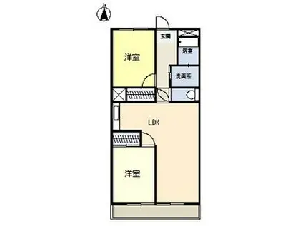 グランセジュール大国町(1LDK/5階)の間取り写真