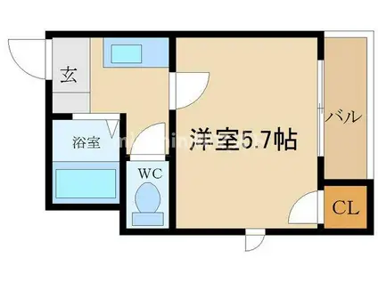 アマルフィ36(1LDK/2階)の間取り写真