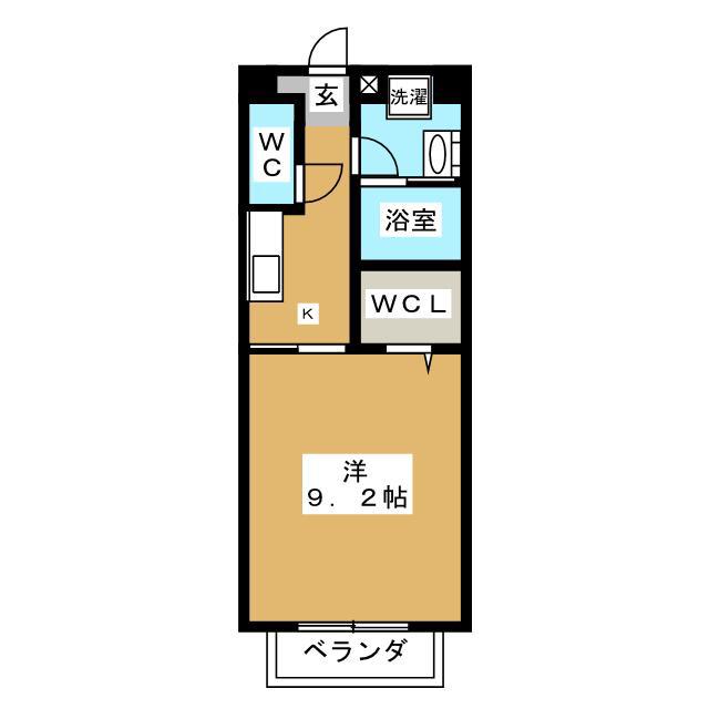 サープラス藤 C(1K/2階)の間取り写真