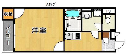 クレイノプルメリア(1K/1階)の間取り写真