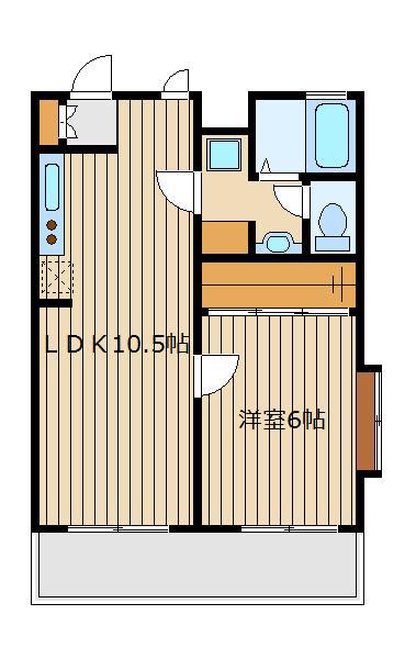 貫井アパートメント(1LDK/1階)の間取り写真