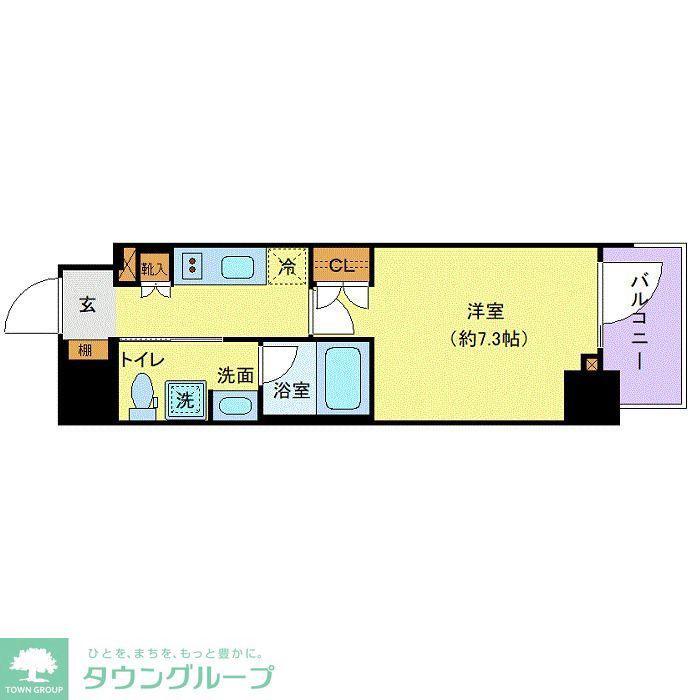 ステージグランデ八王子III(1K/7階)の間取り写真