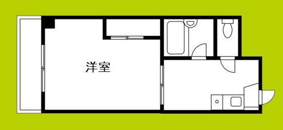 ハイツ上新小松(1K/2階)の間取り写真
