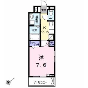 ザ ルミナス トキワ(1K/3階)の間取り写真