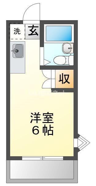 メゾンドサンベール(1K/4階)の間取り写真