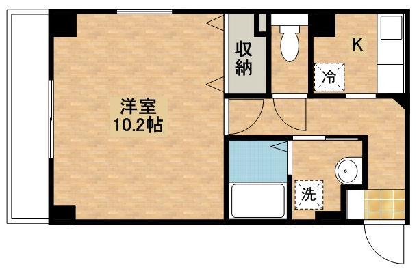 マンション宿郷 II(1K/4階)の間取り写真