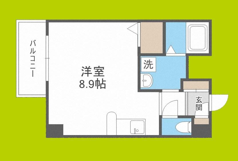ラシーヌ天王寺町(1K/2階)の間取り写真