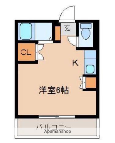 ペスカコート天満(ワンルーム/3階)の間取り写真