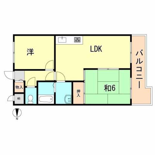 グランセリオ西神戸(2LDK/2階)の間取り写真