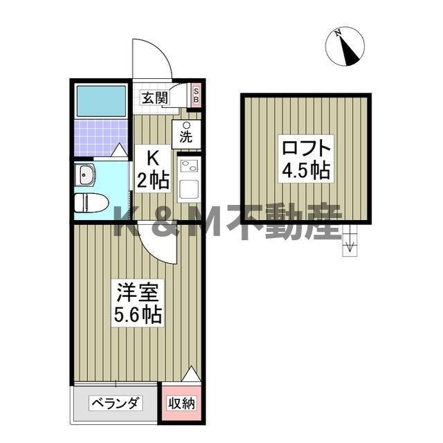 コンフォートメゾン東平賀(1K/1階)の間取り写真