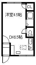 オリス留萌(1DK/1階)の間取り写真