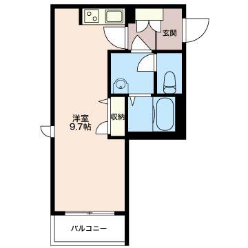 コリーネ 東中野(ワンルーム/3階)の間取り写真