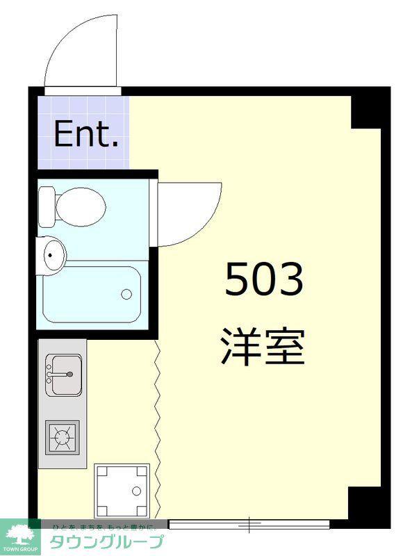 ローゼンハイム(ワンルーム/5階)の間取り写真