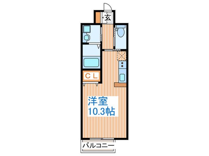 プランドールアヴァンス(ワンルーム/7階)の間取り写真
