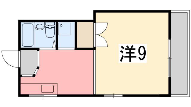 メゾンシンセイ(1K/2階)の間取り写真