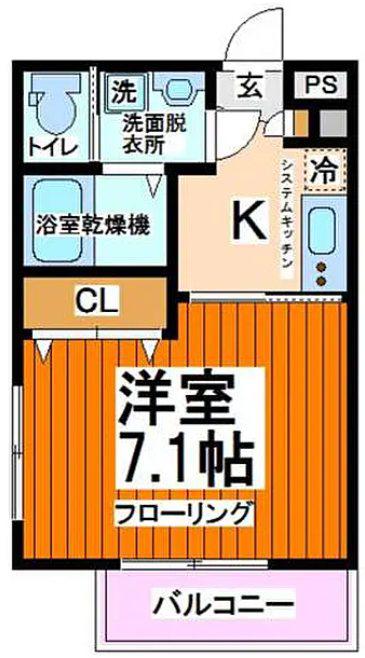 ABITA 弊社管理物件(1K/2階)の間取り写真