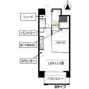 ANGELINA(1LDK/7階)の間取り写真