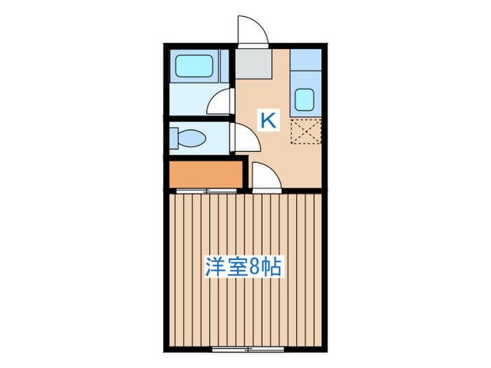 コーポフレンド(1K/1階)の間取り写真