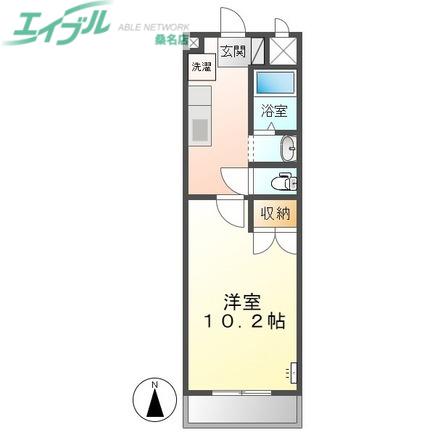 サンフォレストTOMO(1K/2階)の間取り写真