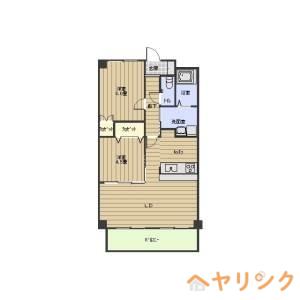 ヴィラGII(2LDK/5階)の間取り写真
