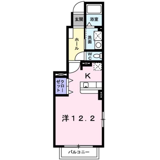 グレイスフルハウス(ワンルーム/1階)の間取り写真