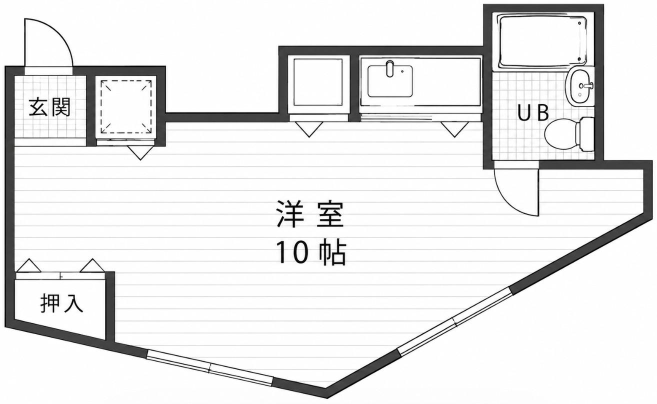MASANI六甲道(ワンルーム/3階)の間取り写真