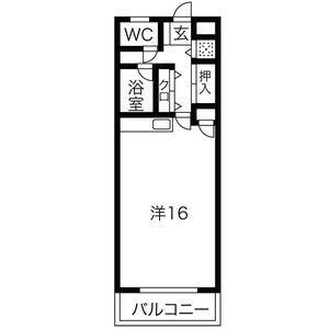 ハイネス菅原(ワンルーム/2階)の間取り写真