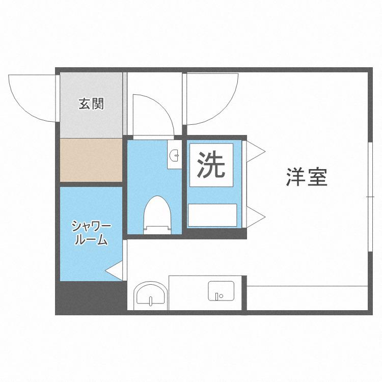 SAKURA239(1K/1階)の間取り写真