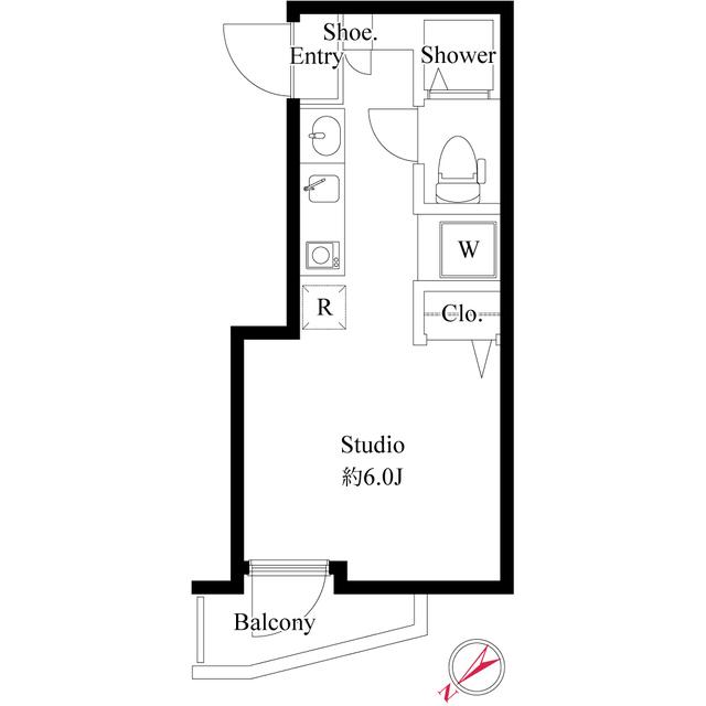 セレブラーレ町屋(ワンルーム/3階)の間取り写真