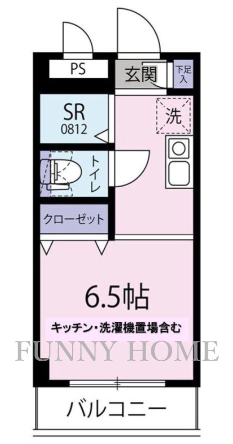コーポYOU(ワンルーム/4階)の間取り写真