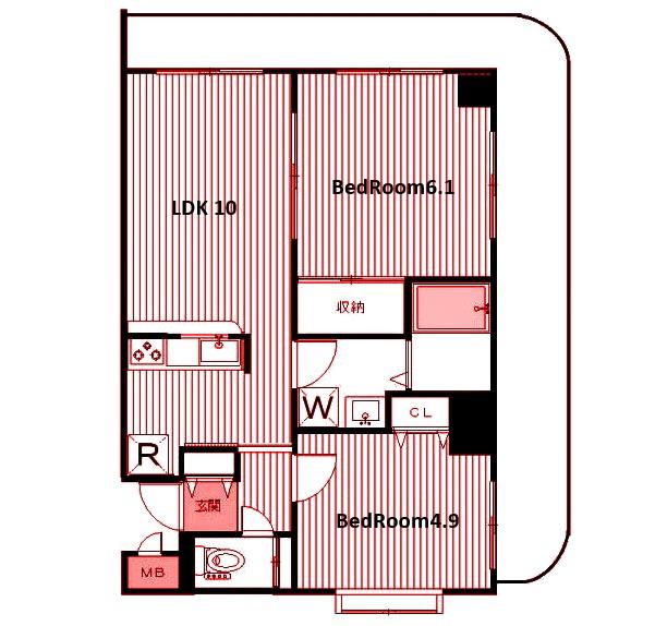 アークパレス新横浜(2LDK/2階)の間取り写真