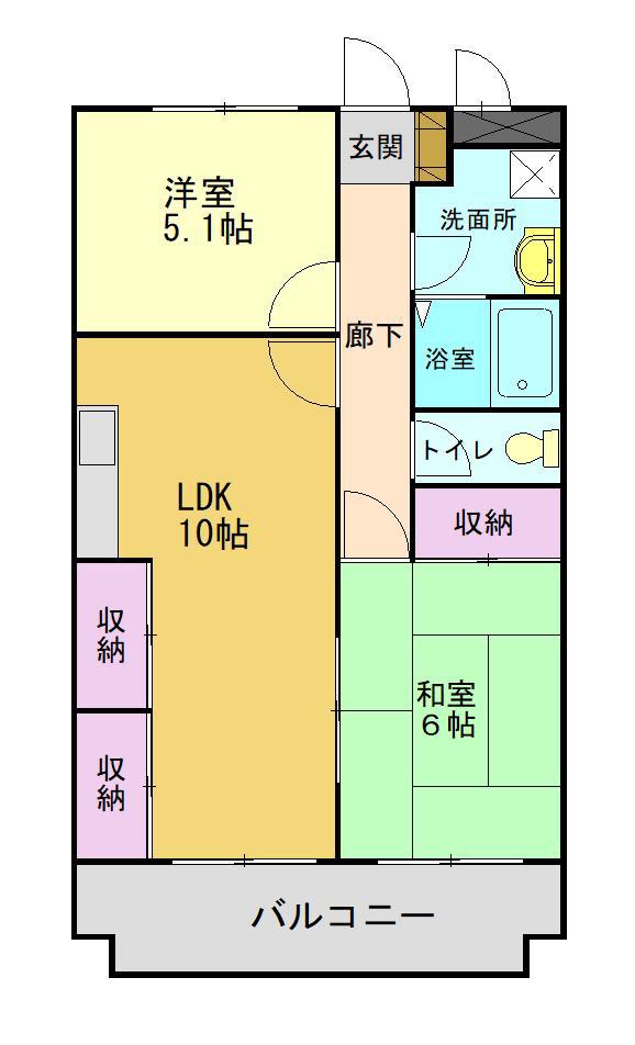 ヴァンヴェール・スドメゾン(2LDK/1階)の間取り写真